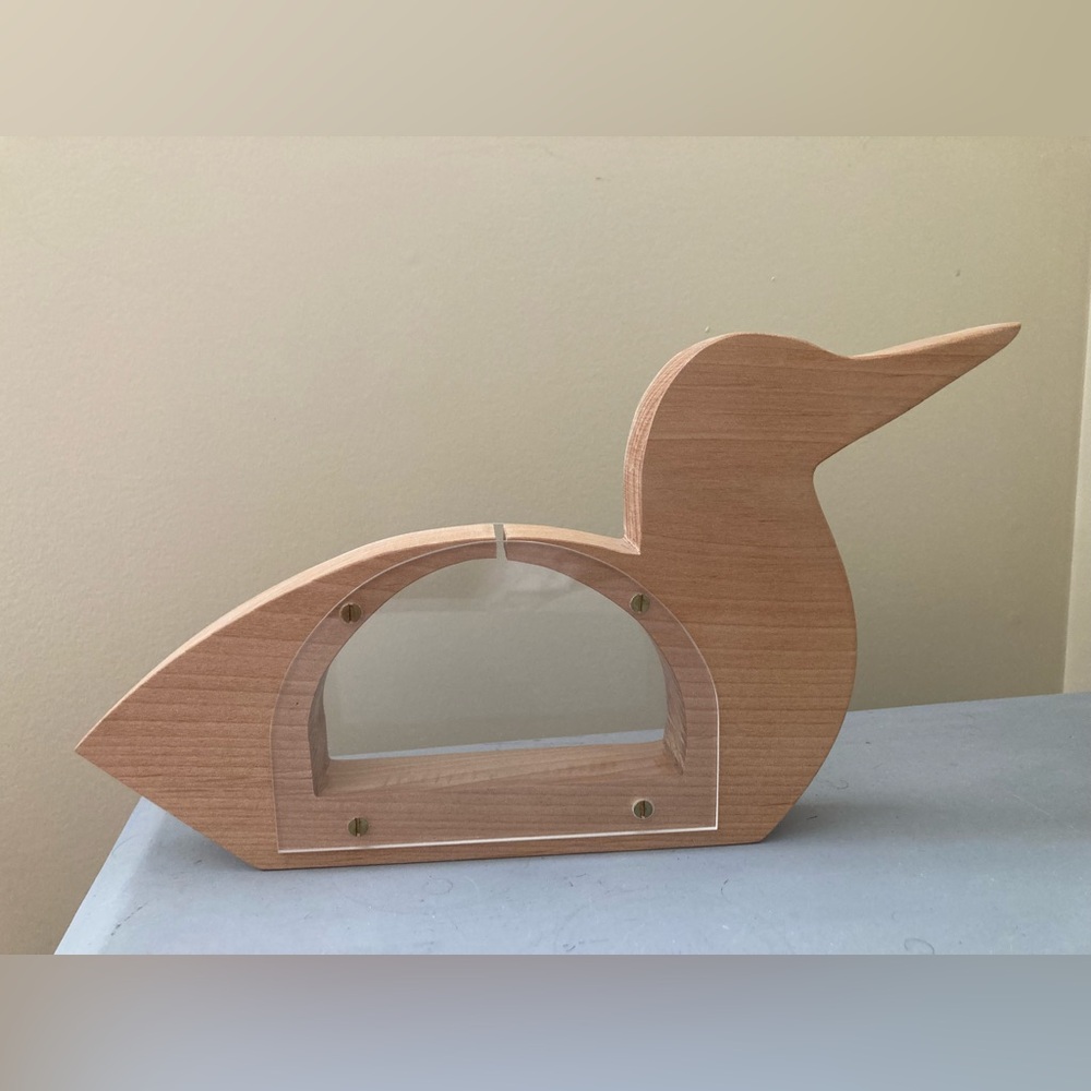 Wood Duck Bird-Shaped Coin Bank